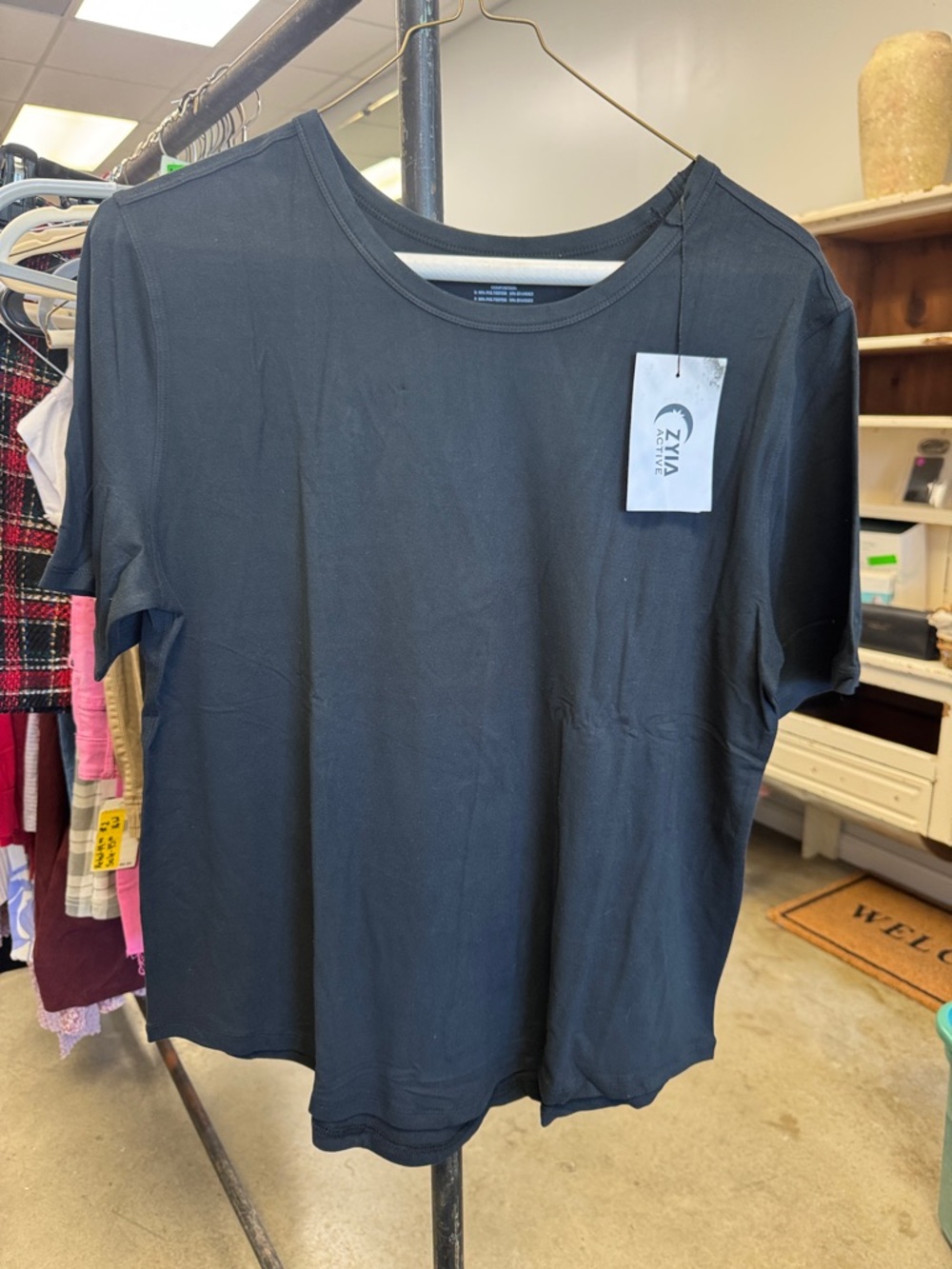 Zyia Active Black Short Sleeve Crew Tee